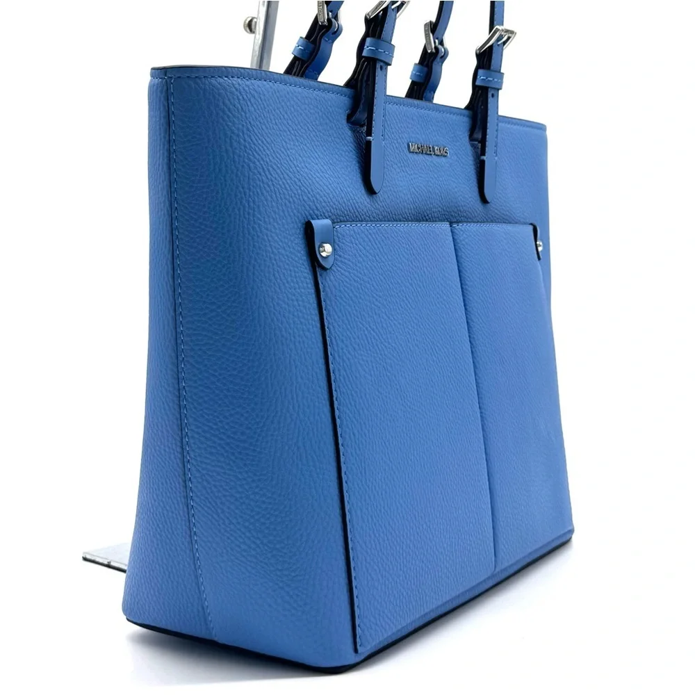 Michael Kors Jet Set Medium Pocket Tote Bag South Pacific Blue